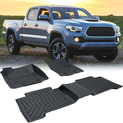 Heavy Duty TPE Floor Mats for Toyota Tacoma – Full Coverage, Waterproof - Kamykart