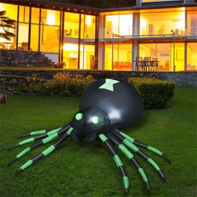 6ft Light-Up Inflatable Spider ️ | Giant Halloween Yard Decoration with LED Lights - Kamykart