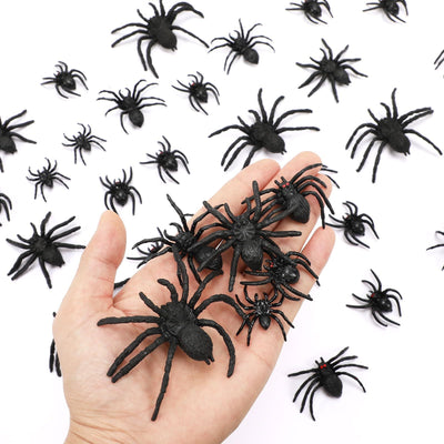 Creepy Realistic Plastic Spiders ️ (Set of Mixed Sizes) - Kamykart